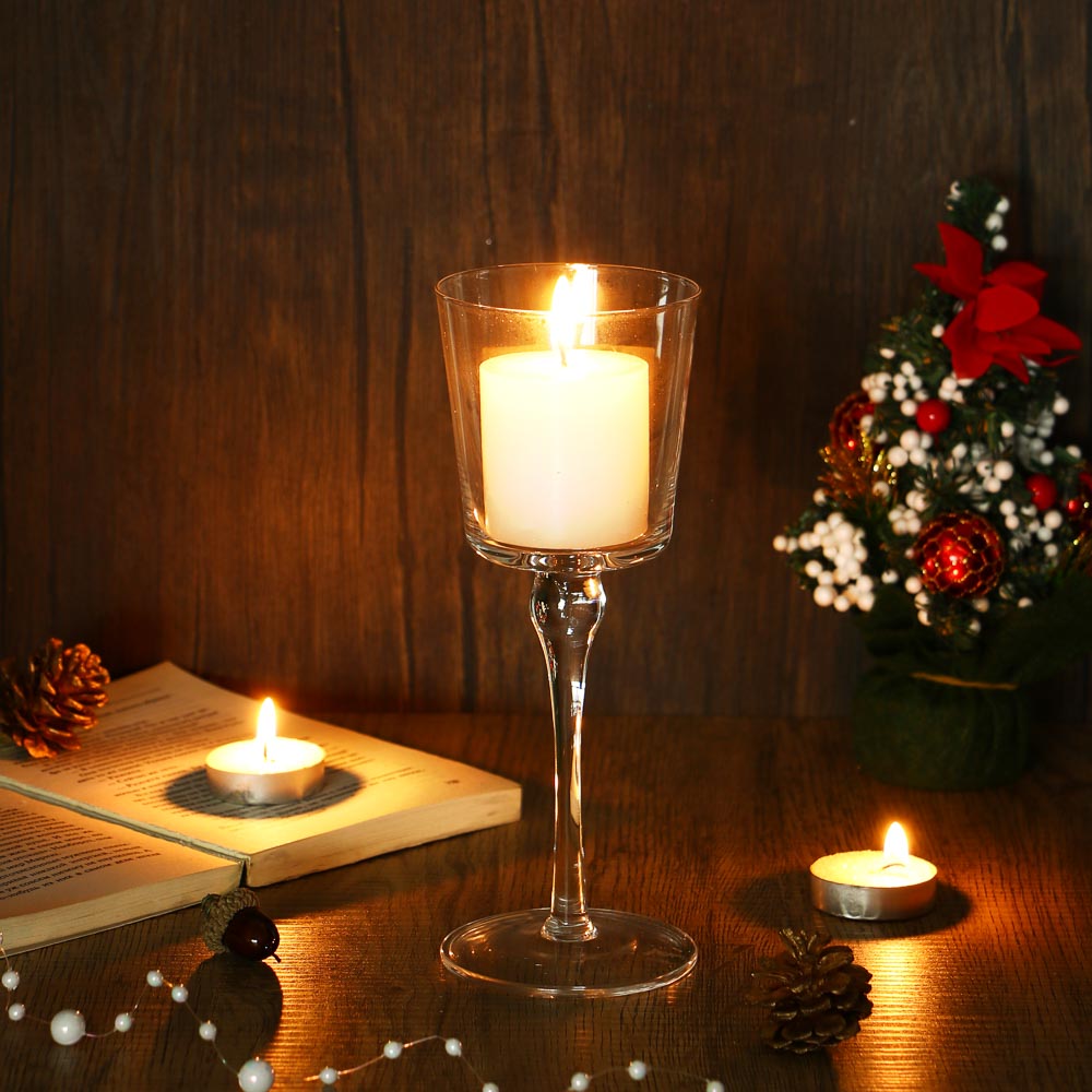 Набор из 3-х подсвечников, 20см, 23см, 26см, стекло, арт.76, арт.№ 477-221