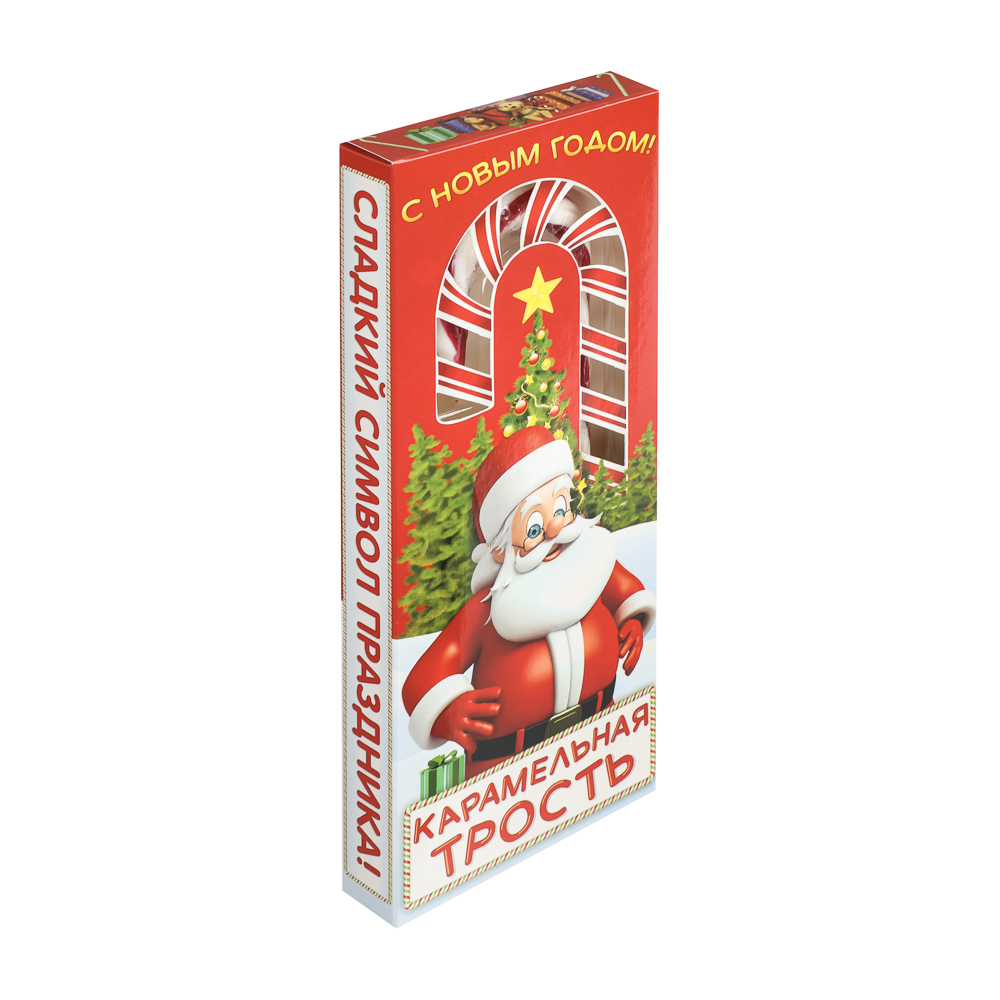 Карамельная трость большая новогодняя со вкусом клубники 40г, арт.№ 347-507