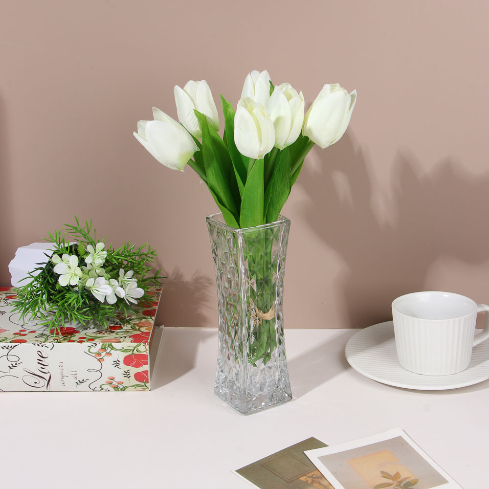 Ваза стеклянная, 5,5х6x18 см, 3 дизайна, арт.№ 502-218