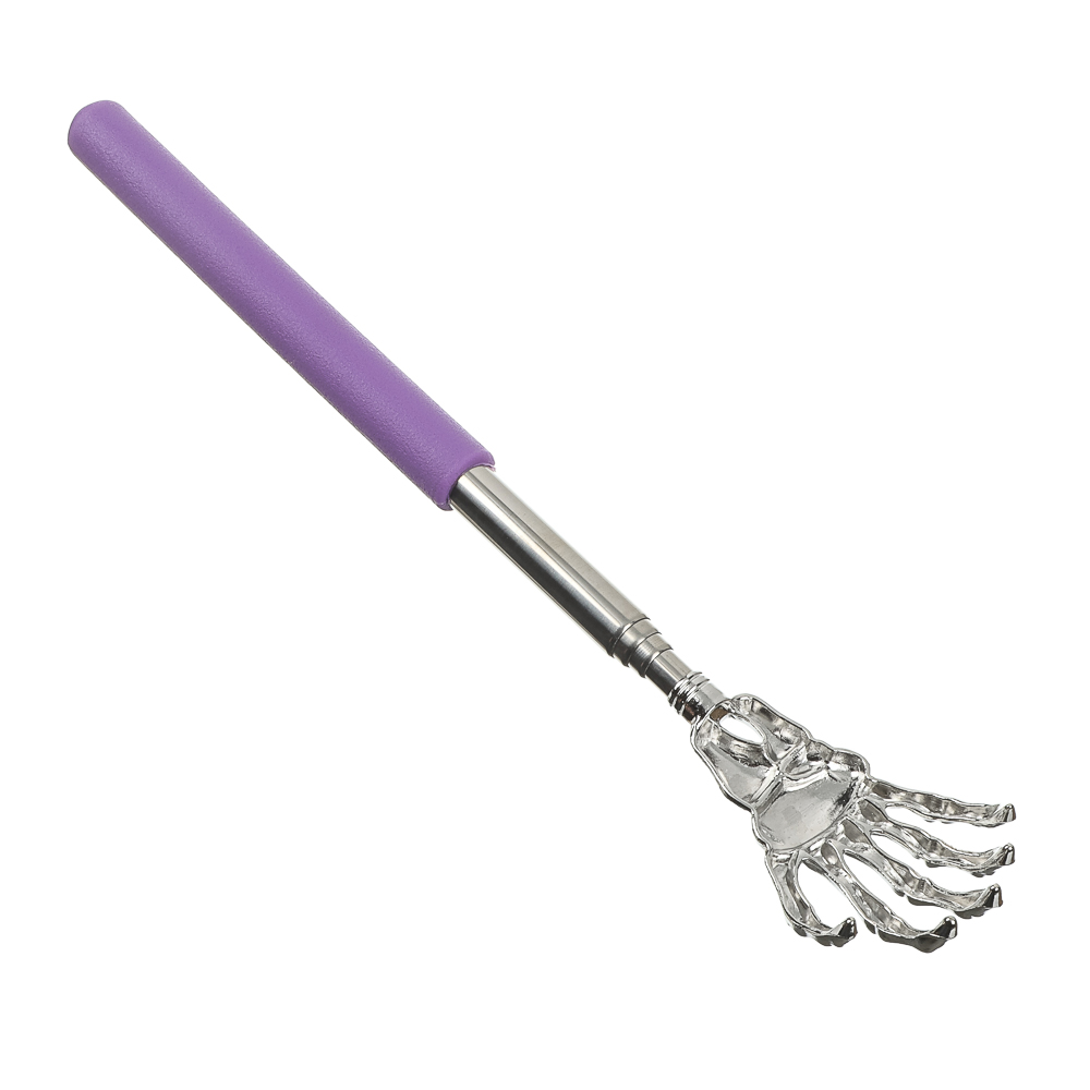 Чесалка для спины раздвижная металлическая 21-60см черная, арт.№ 364-274