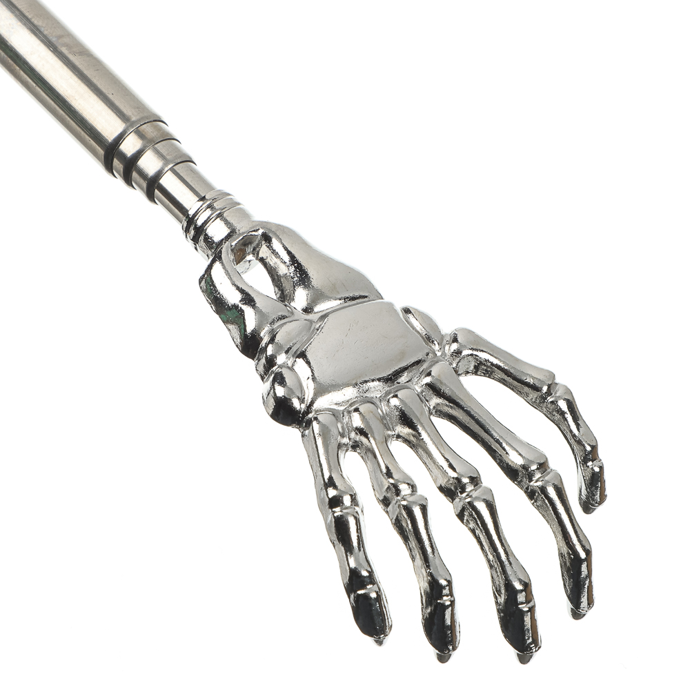 Чесалка для спины раздвижная металлическая 21-60см черная, арт.№ 364-274