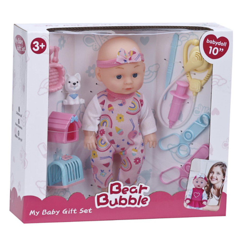 Пупс 25 см, с аксессуарами, PP, PVC, ABS, Н5, тм ИГРОЛЕНД, 3+, арт.№ 436-197