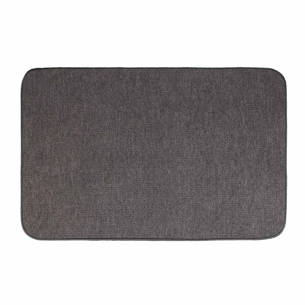 Коврик для ванной комнаты тм VETTA Canva, замша 260г/м², резина, 75х45см, серый, арт.№ 462-824