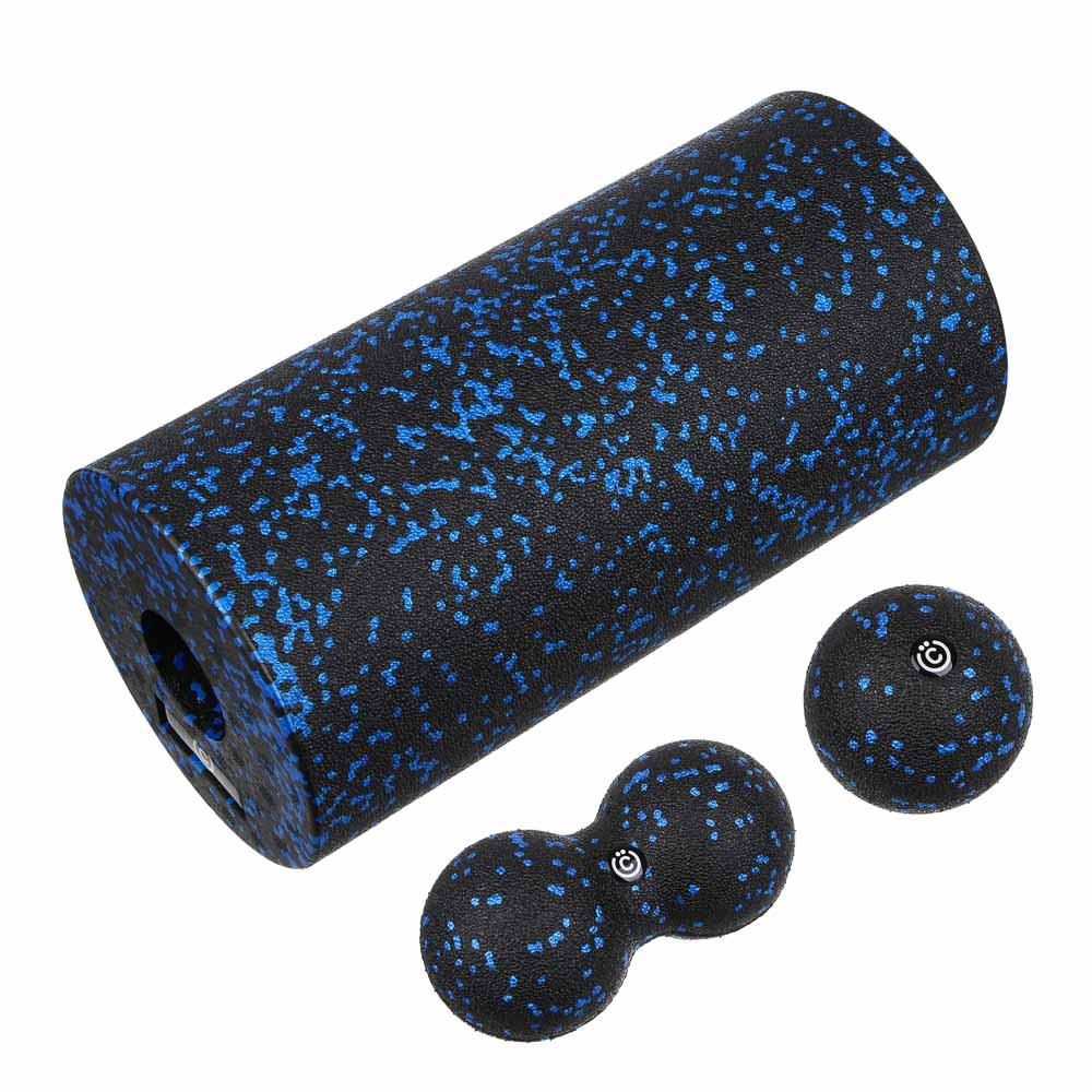 ВСЁГАЗИН Набор массажный 3 в 1, ЕРР, ролик 15x30 см, двойной шарик 8x16см, одиночный шарик 8 см, арт.№ 040-015