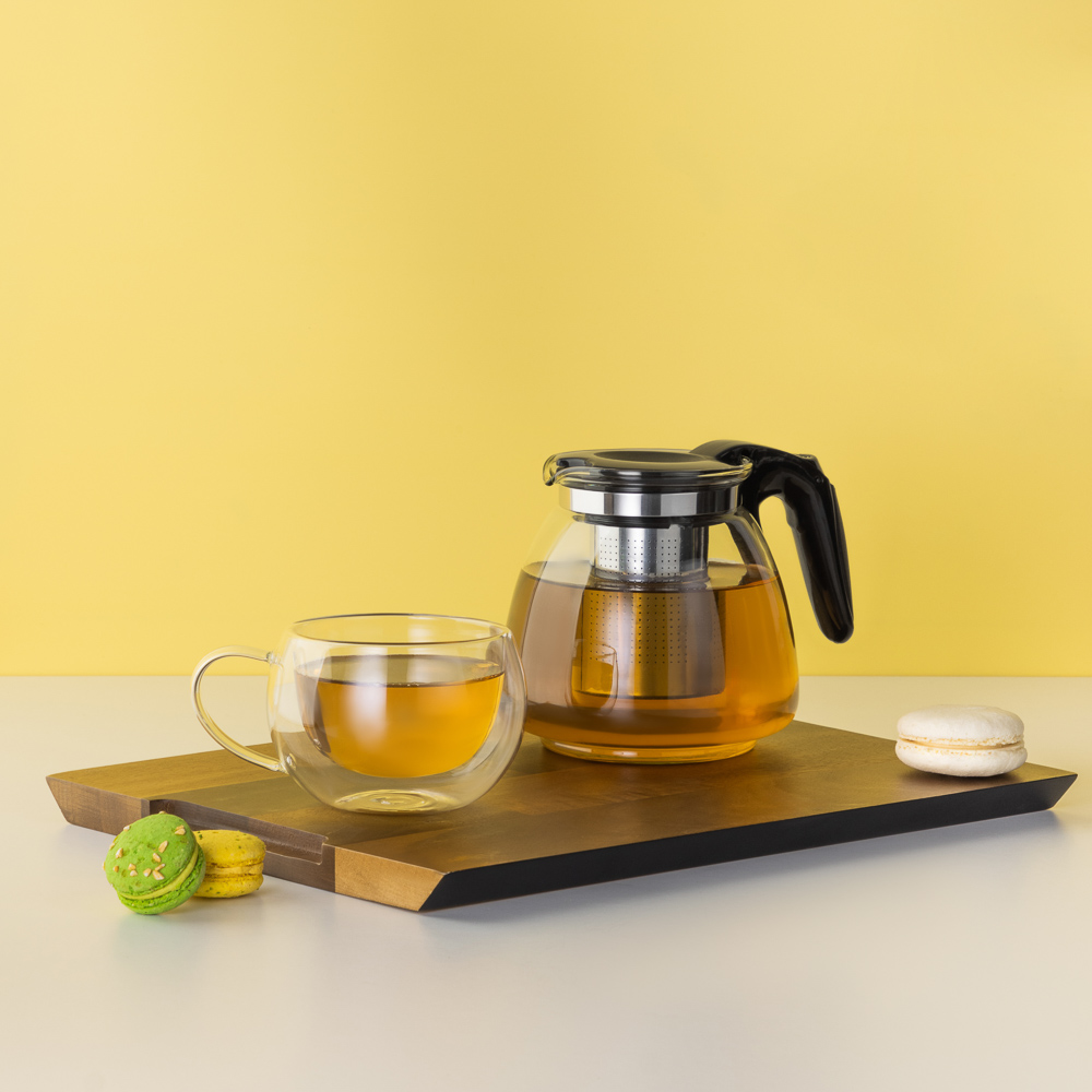 VETTA Чайник заварочный 1100мл, ситечко из нерж.стали, стекло, полипропилен, арт.№ 850-972