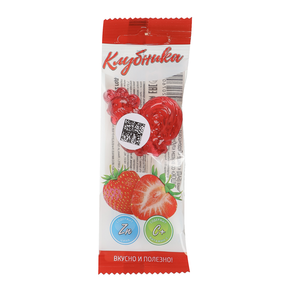 БАД Петушок Леденцовая карамель с цинком и витамином С со вкусом клубники, "Гуслица", 17г, арт.№ 015-216