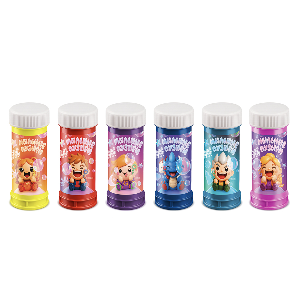 Мыльные пузыри BY Русские Супергерои, 50мл, мыльный раствор, пластик, 6 дизайнов, арт.№ 460-056