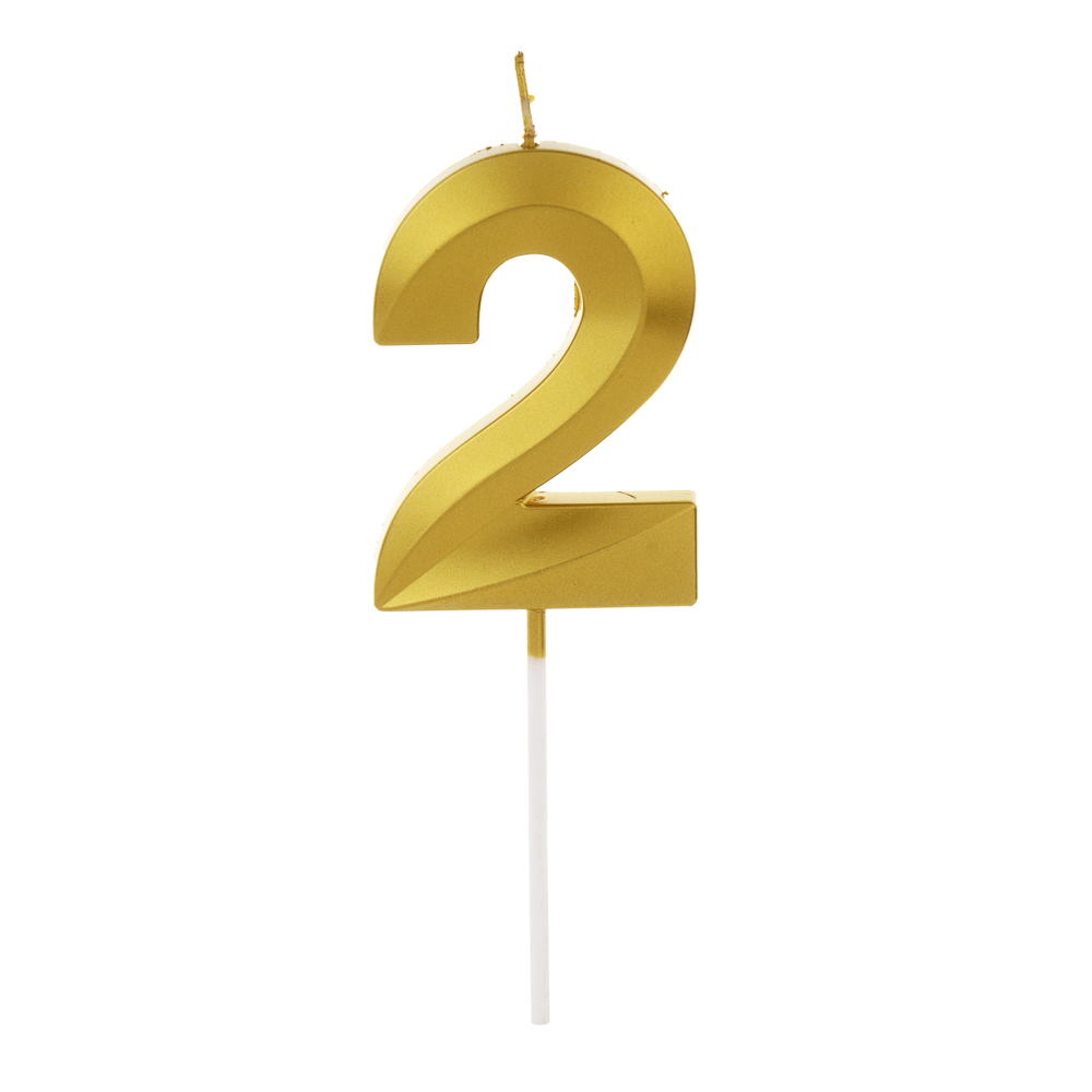 Свеча для торта тм FNTASTIC 7 см, в форме цифр (2), парафин, арт.№ 506-269