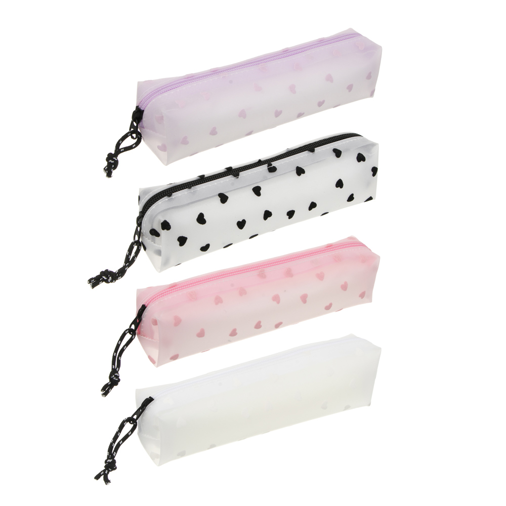 Пенал прямоугольный 1 отделение, 20х4,5х4,5см, ПВХ, 4 цвета, арт.№ 532-092