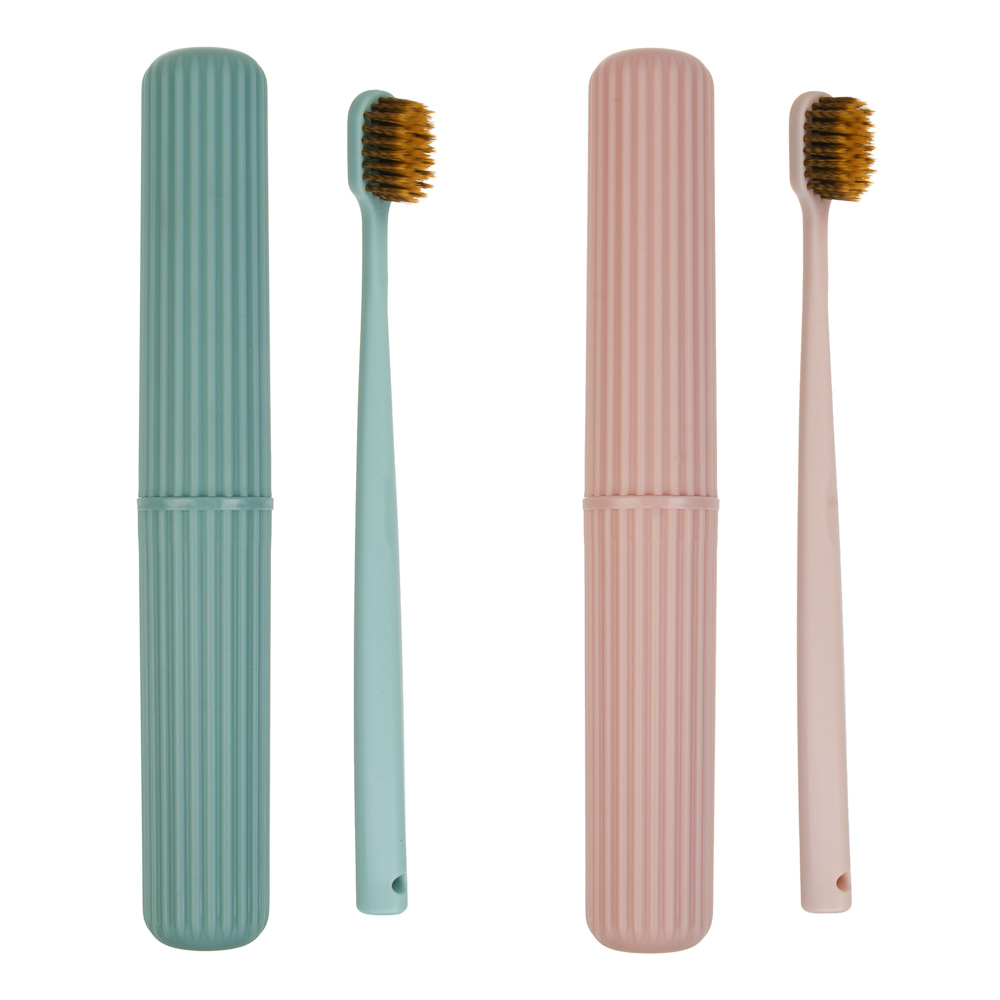 Зубная щетка тм PROWAY средней жесткости с широкой головкой, с футляром, 1шт, арт.№ 982-048