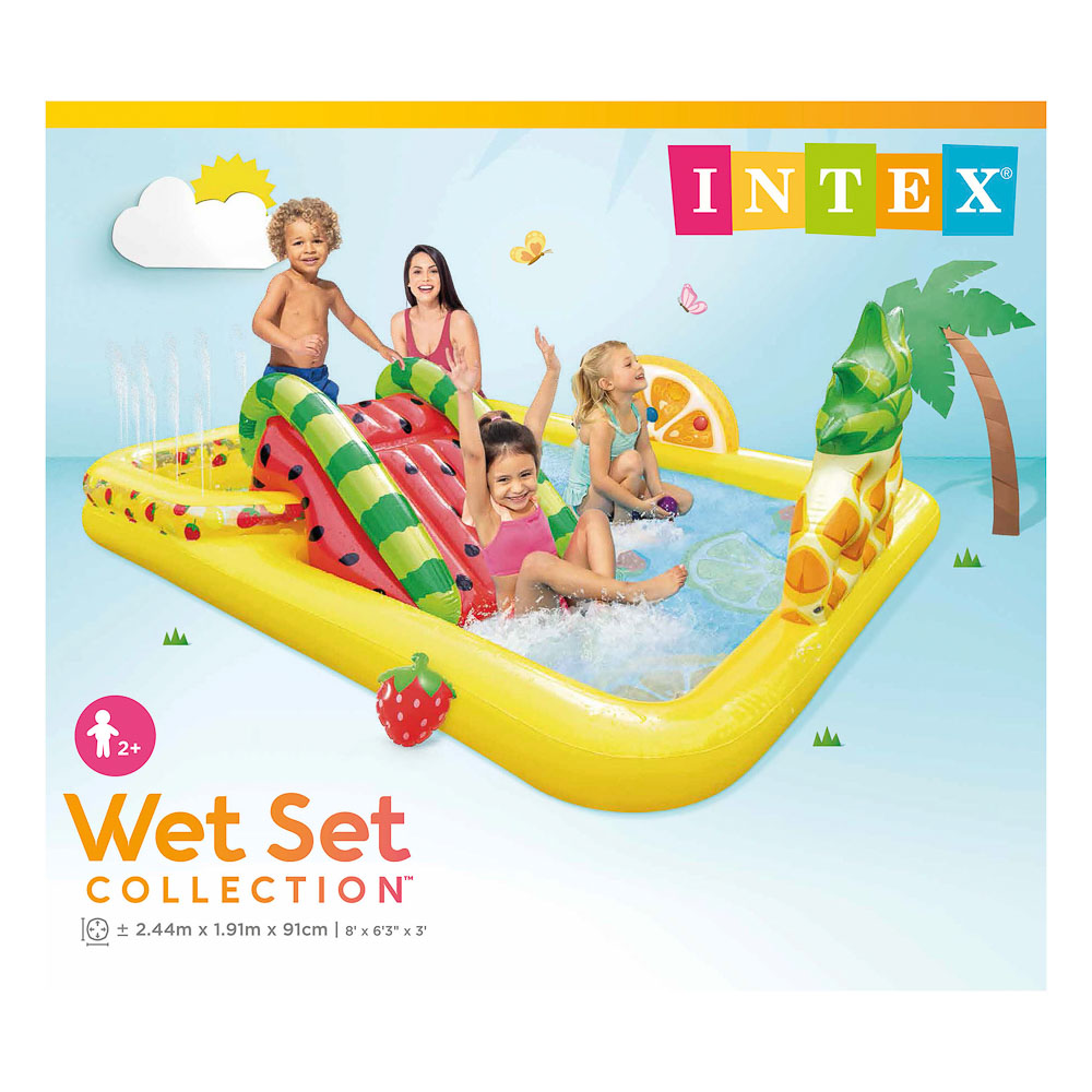 INTEX Игровой центр "Веселый фрукт", от 2-х лет, 244x191x91см, ПВХ, 57158NP, арт.№ 054-013