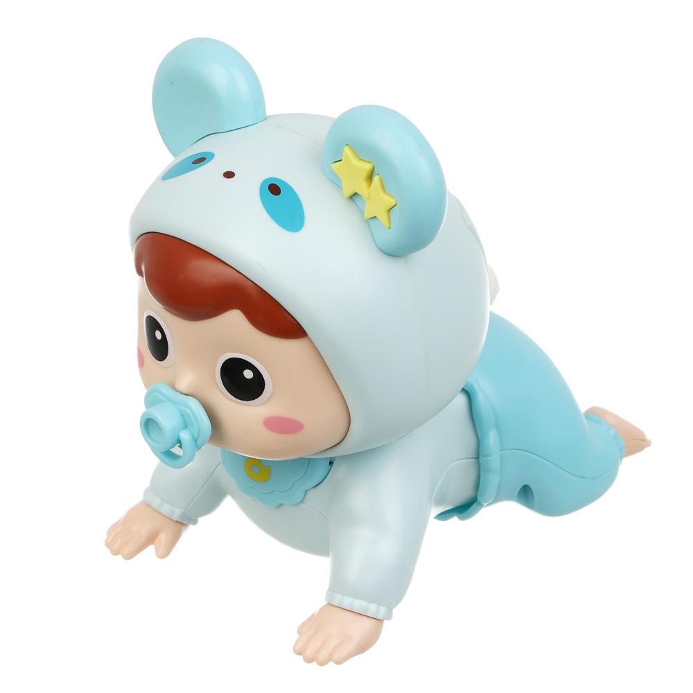 ИГРОЛЕНД Игрушка интерактивная ползунок "Малыш", звук, ABS, 2хААА, 13х9х12,5 см, арт.№ 267-864