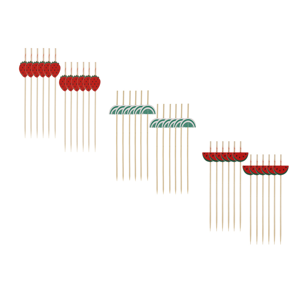 Набор шпажек "Фрукты" тм Fntastic, 12 шт, дерево, 3 вида, арт.№ 349-617
