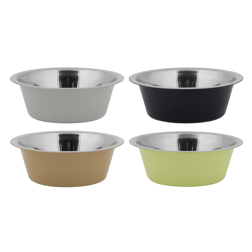 VETTA Миска для домашних животных, нерж. сталь, 17,5х6,5 см, 850 мл, 4 цвета, арт.№ 273-036