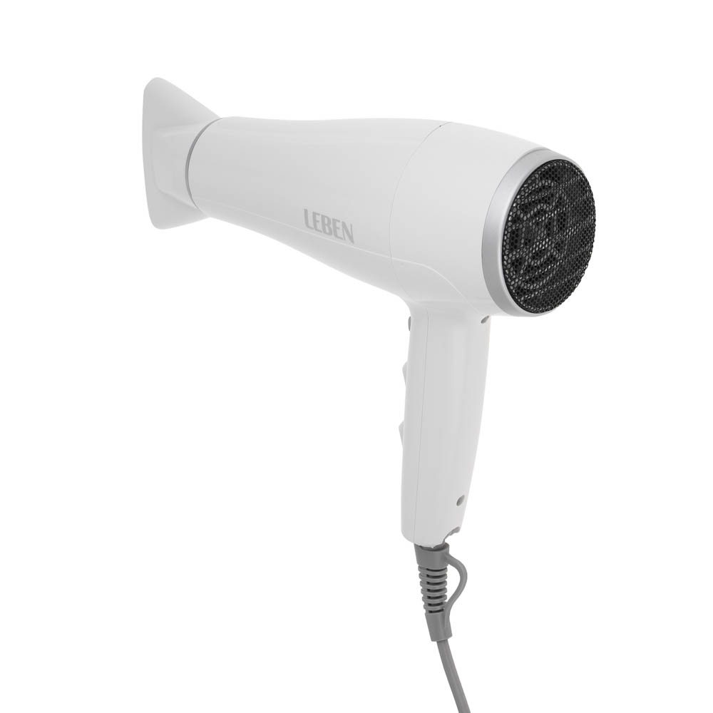 LEBEN Фен для волос, 2200 Вт, 2 скорости, 3 темп.реж., белый, концентратор, арт.№ 259-232