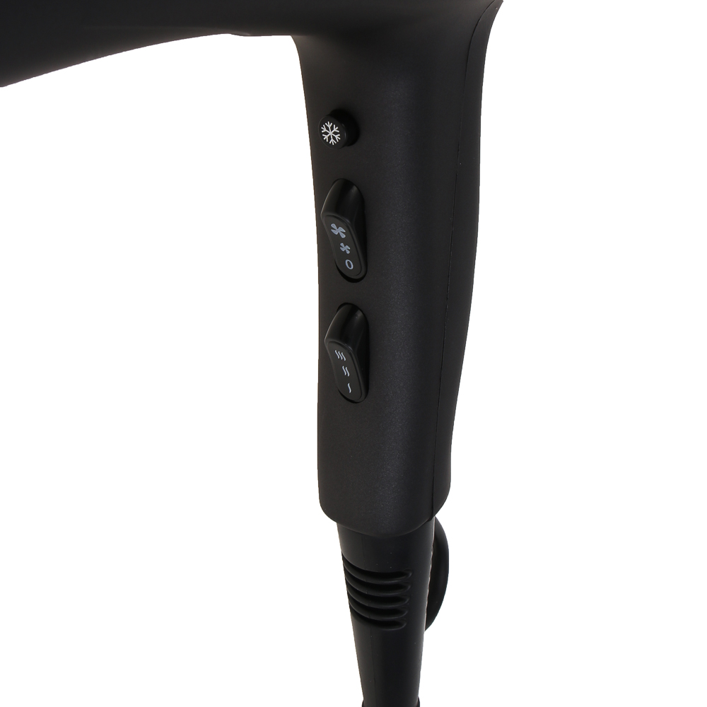 LEBEN Фен для волос, AC мотор, 2400 Вт, ионизация, шнур 200см, 2 скорости, 3 темп.реж., концентратор, арт.№ 259-233