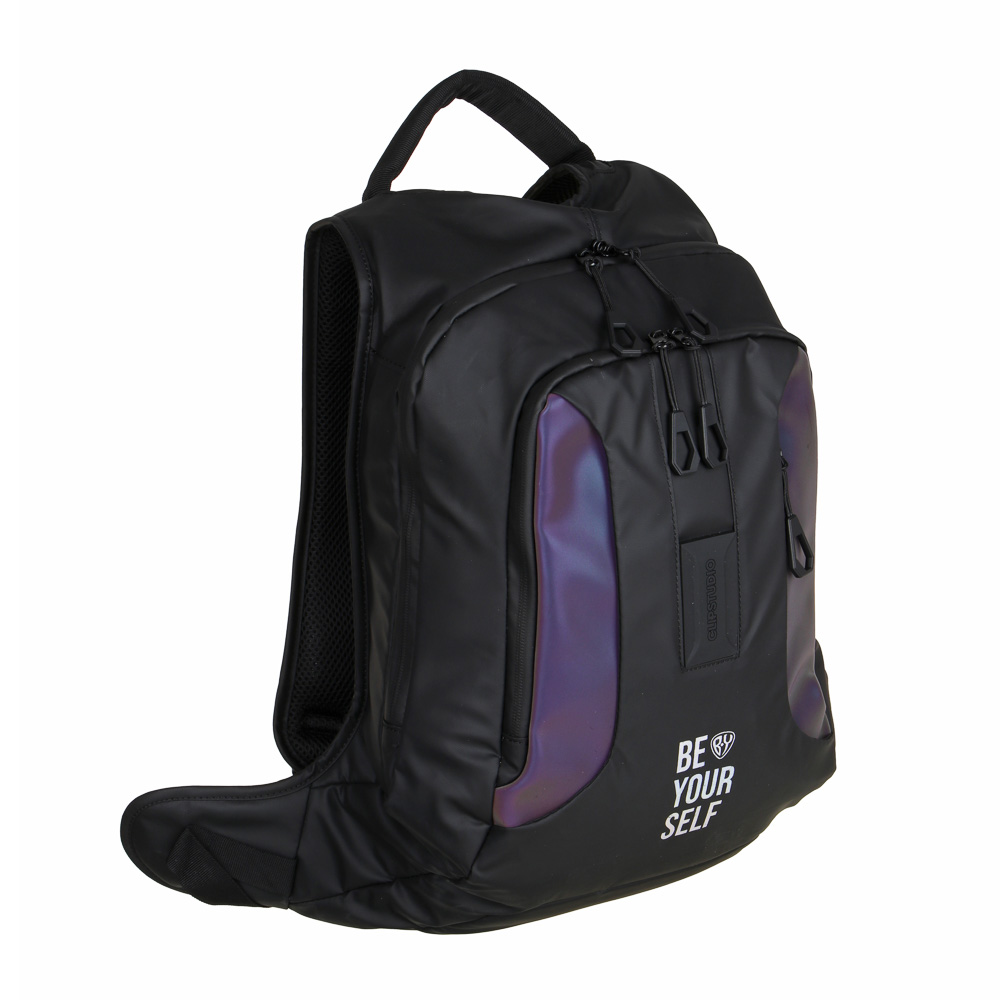 BY Рюкзак подростковый 50х32х17см, "Рефлектив", 2 отд., 3карм., бок.поддержка, ручка, сверхплот. ПЭ, арт.№ 254-678