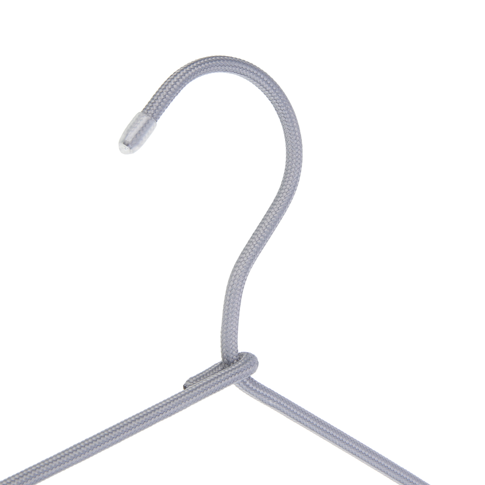 Вешалки для одежды тм VETTA, 3 шт, 40,5х20х0,5 см, металлические с текстильным покрытием, 2 цвета, арт.№ 456-151