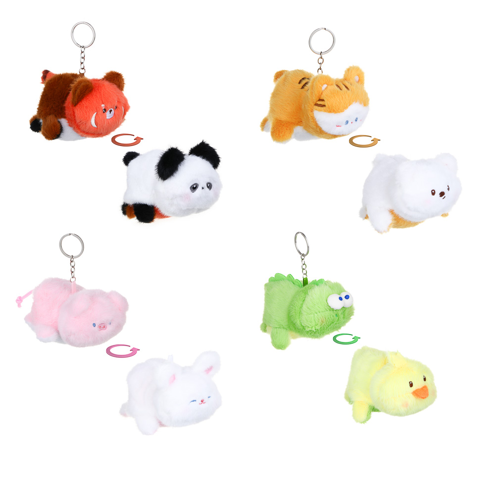 ИГРОЛЕНД Брелок мягкий "Милаш перевёртыш" с подвесом, 11 см, полиэстер, 4 вида, арт.№ 264-464