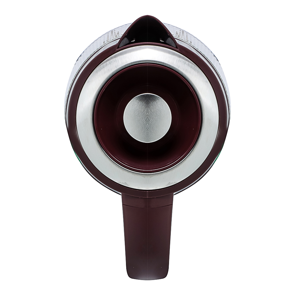 LEBEN Чайник электрический стеклянный 1,8л 1850 Вт рифленое стекло, бордовый, арт.№ 291-132