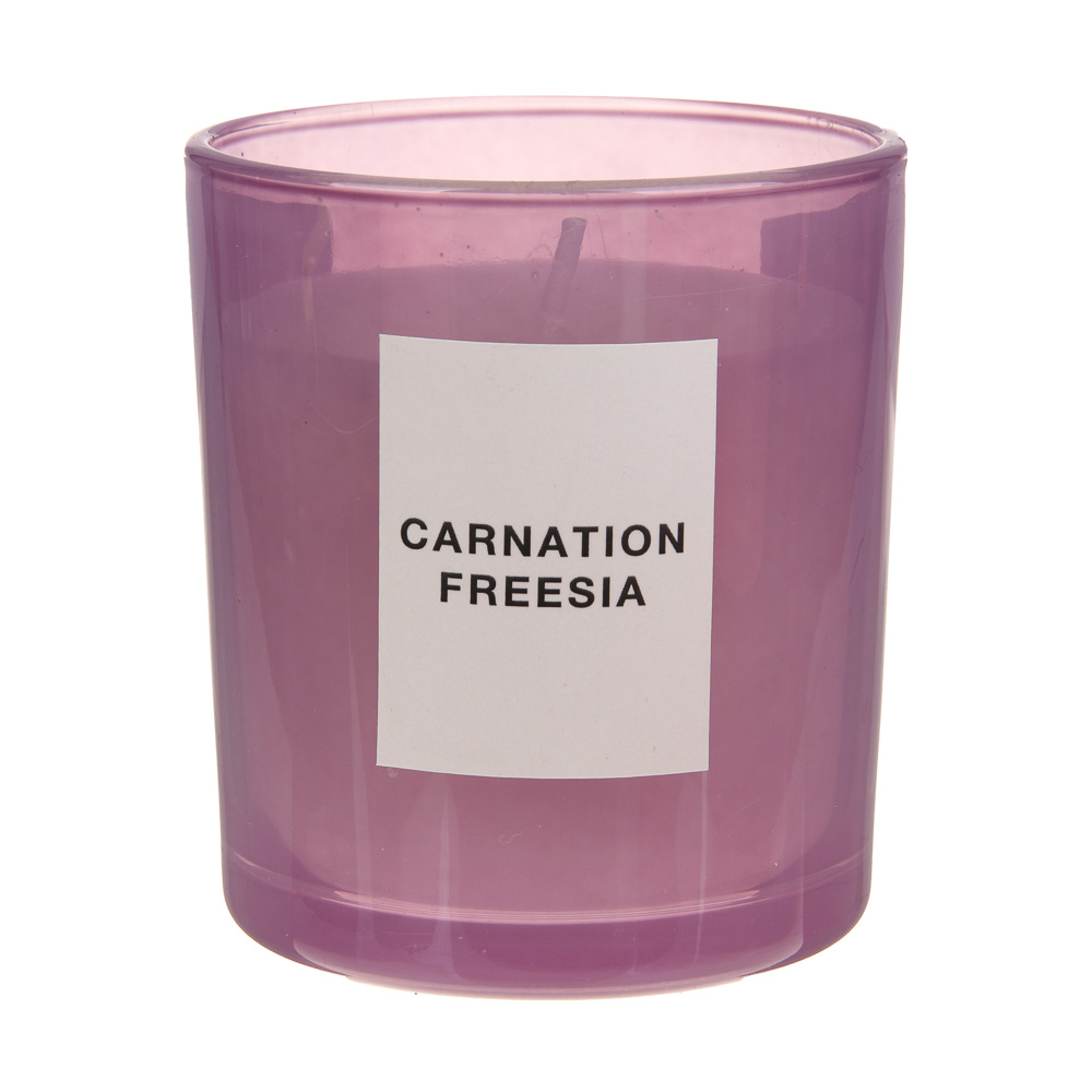 LADECOR Свеча ароматическая в стеклянном корпусе, 130 г, 7х7х8 см, 3 аромата, арт.№ 508-002