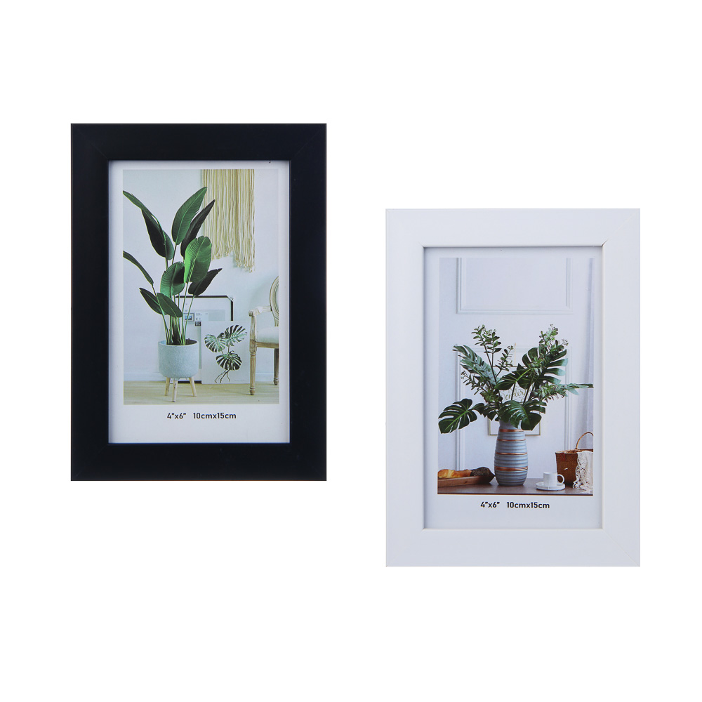 Фоторамка, 10x15 см, пластик, 2 цвета, арт.1, арт.№ 520-929