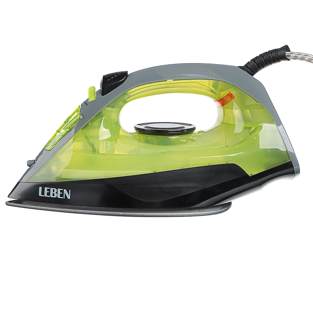 LEBEN Утюг 1600ВТ Верт отпар тефлон, арт.№ 249-054