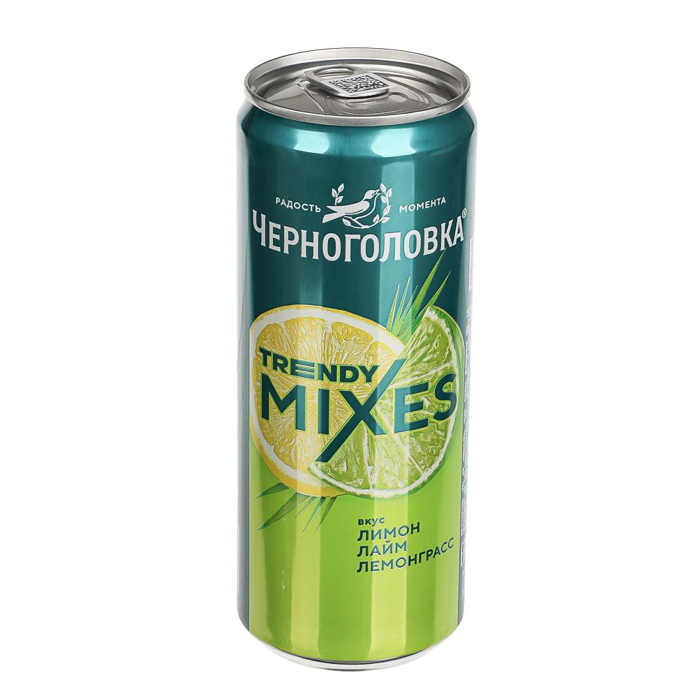 Напиток безалкогольный Черноголовка Mixes со вкусом лимона, лайма и лемонграсса 0,33л ж/б, ПАК 12 шт, арт.№ 209-029