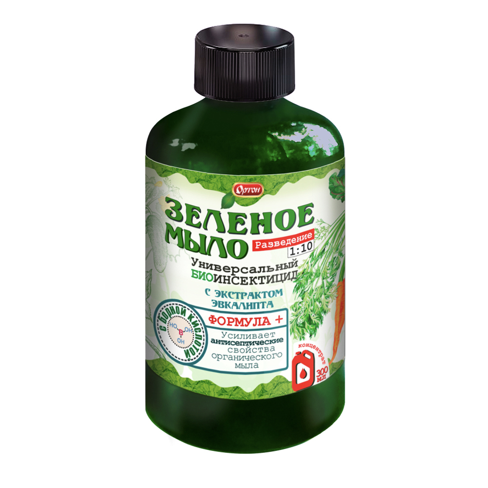 БИОИНСЕКТИЦИД "Зеленое мыло" тм Ортон, 300мл, концентрат, арт.№ 189-225