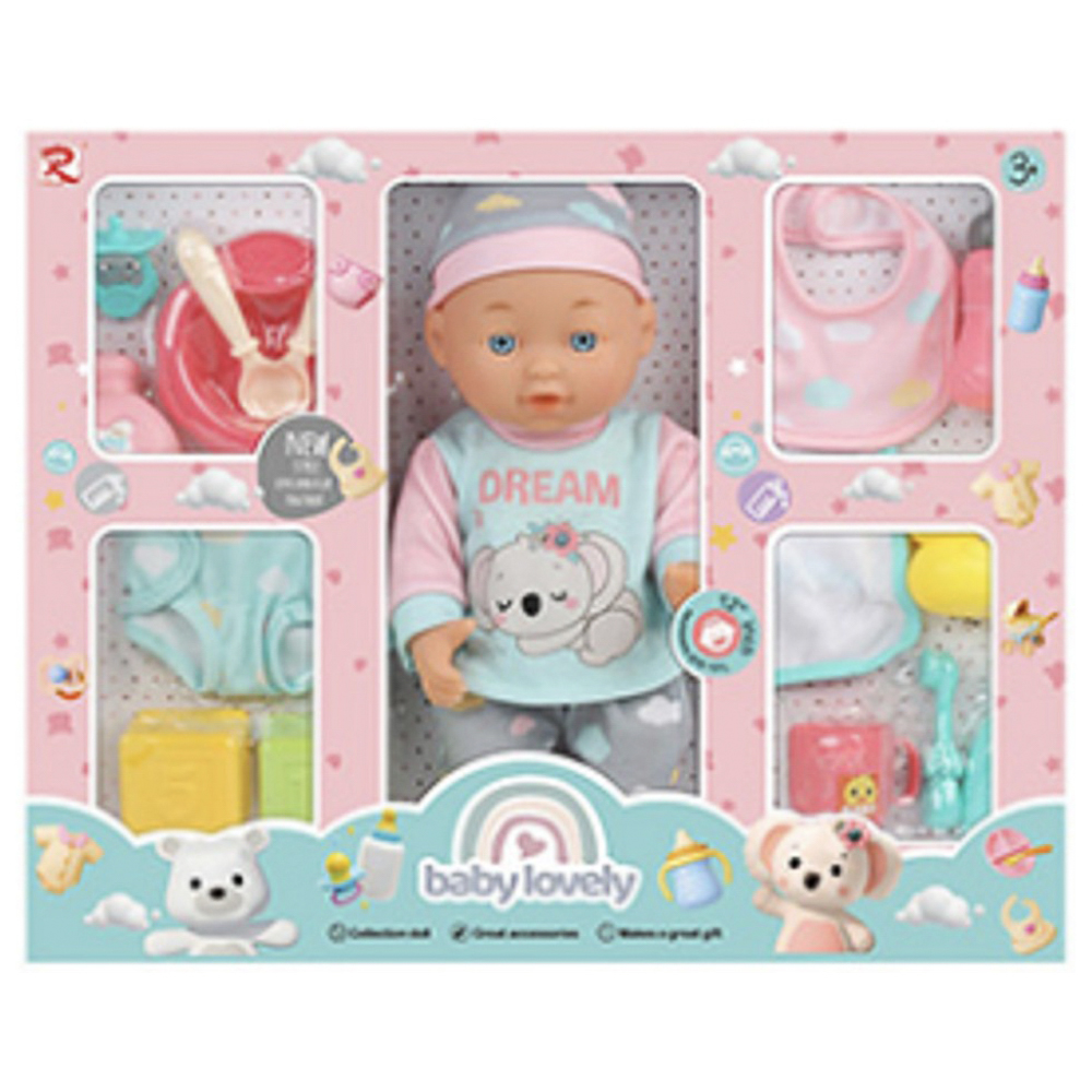 Пупс 30 см, с аксессуарами, PP, PVC, ABS, Н7, тм ИГРОЛЕНД, 3+, арт.№ 436-199