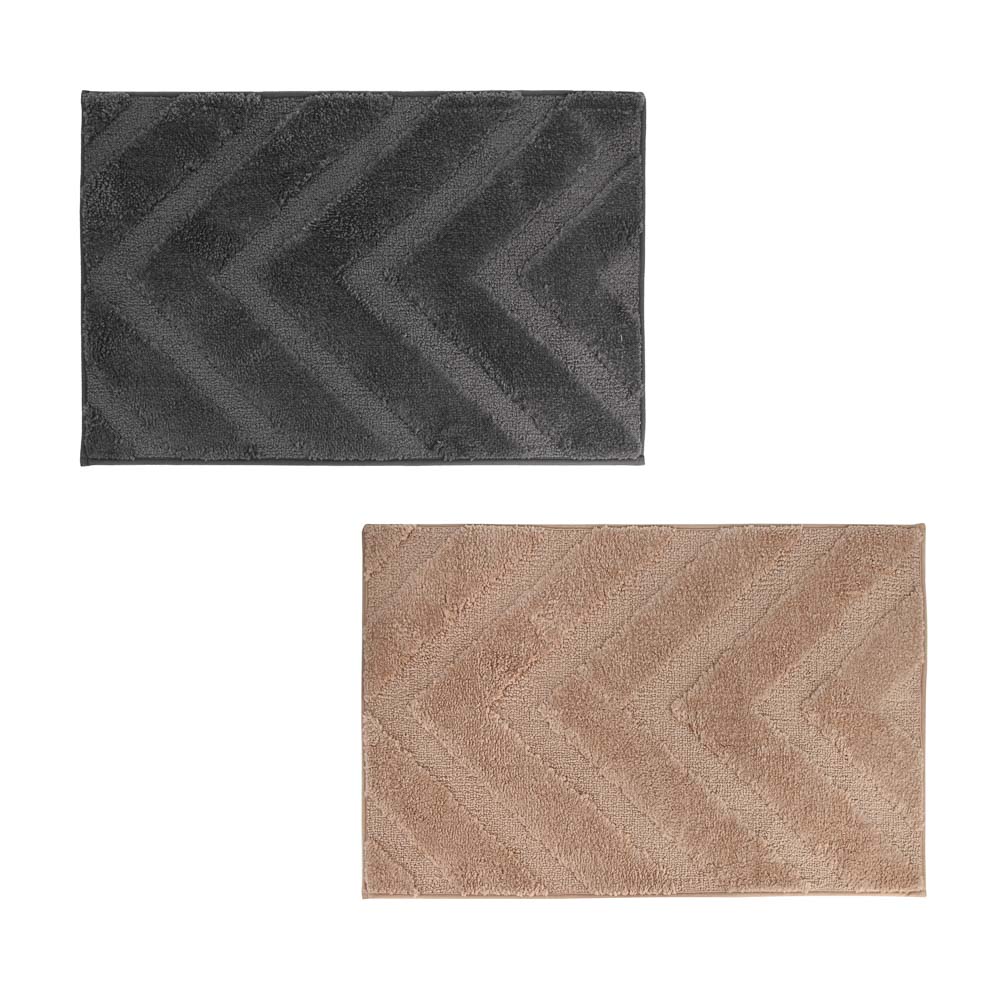 Коврик для ванной комнаты тм VETTA Plaza, махровый жаккард 100+800+700г/м² тп-основа, 80х50см, 2 цв., арт.№ 462-825