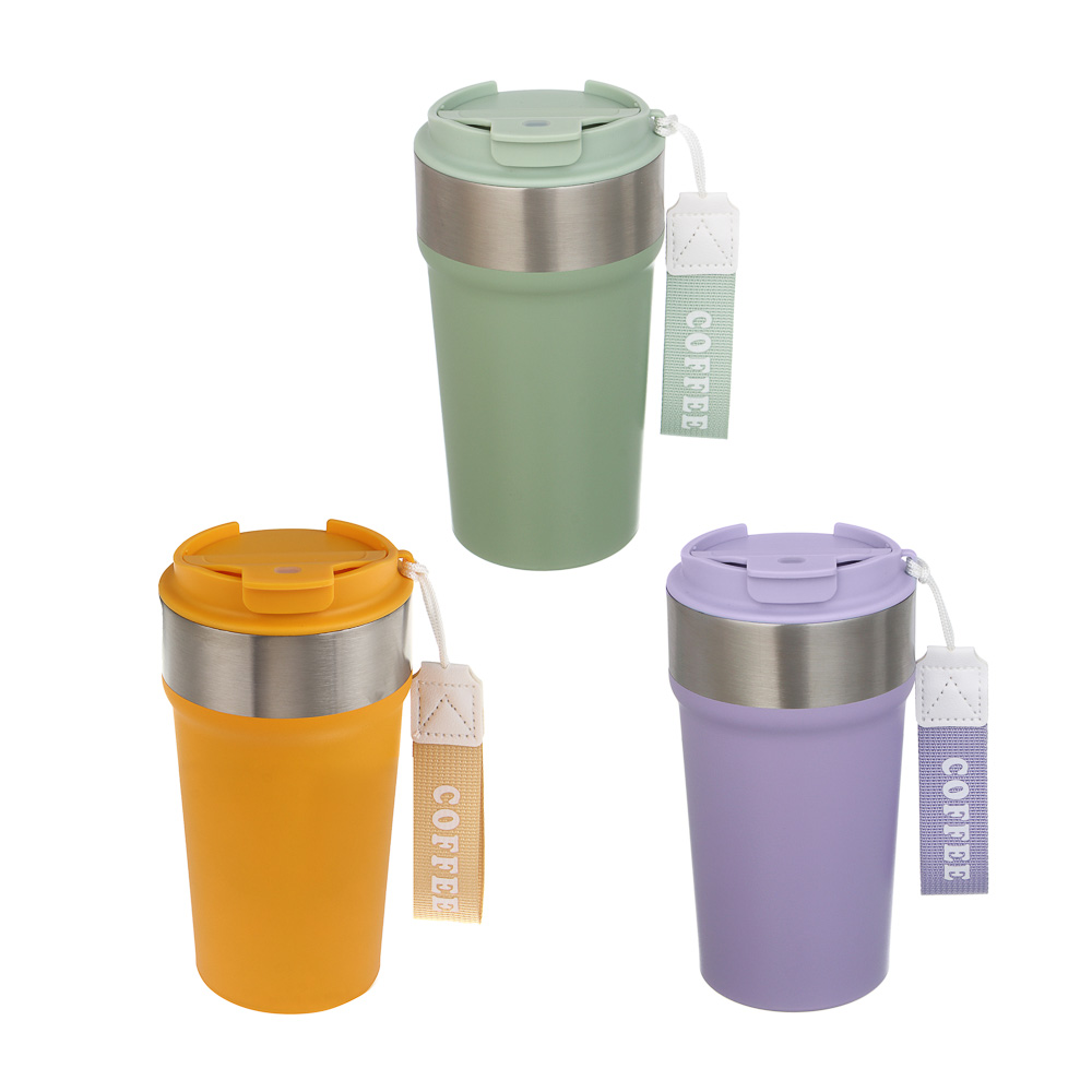 Термос-кружка тм SATOSHI Ботаника 550мл, нерж.сталь, 3 цвета, арт.№ 841-904