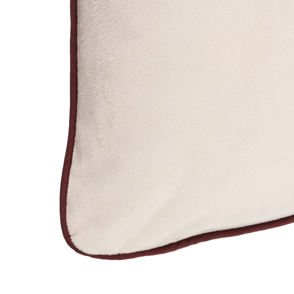 PROVANCE Чехол для подушки велюр 40х40см, 100% полиэстер, бежевый, арт.№ 497-086