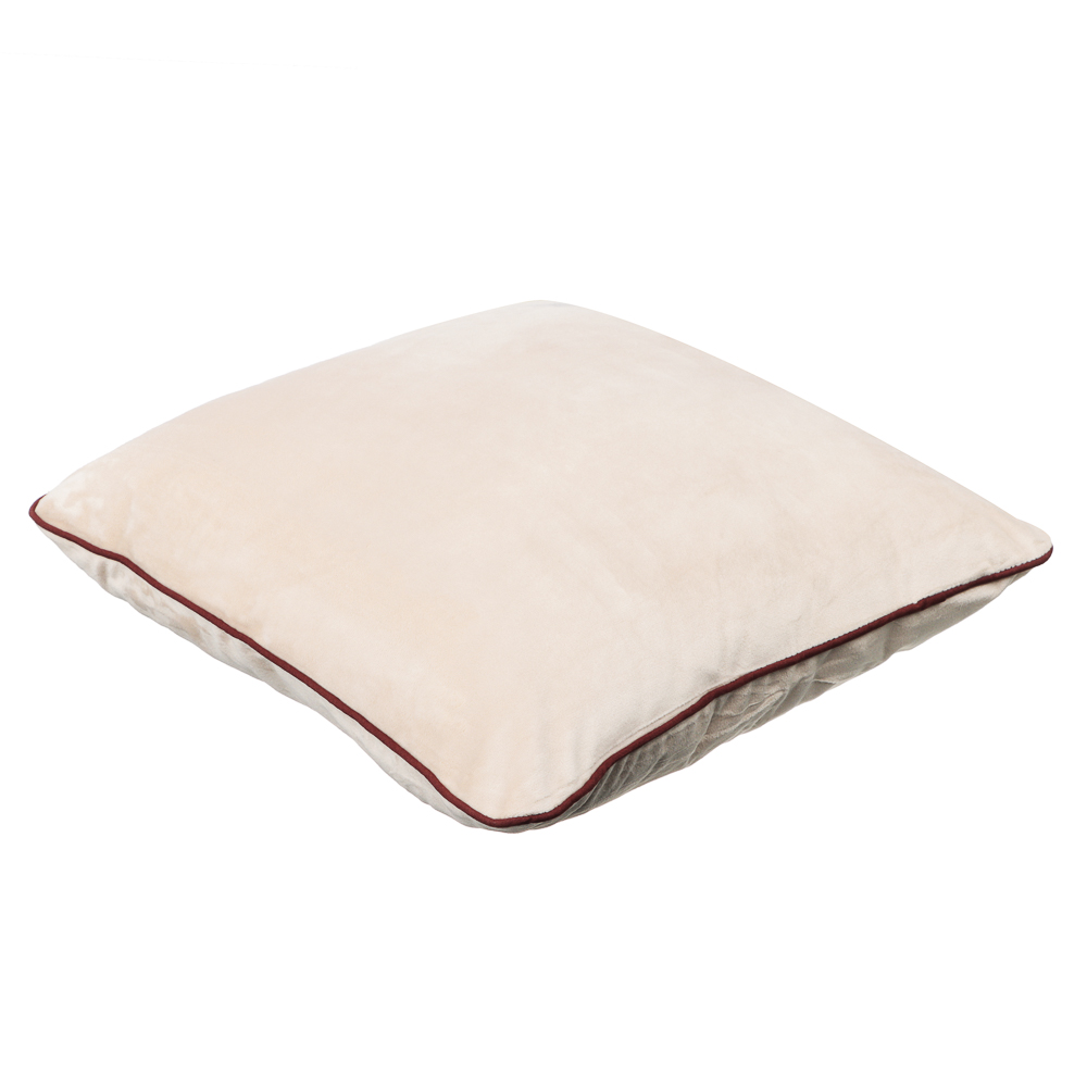 PROVANCE Чехол для подушки велюр 40х40см, 100% полиэстер, бежевый, арт.№ 497-086