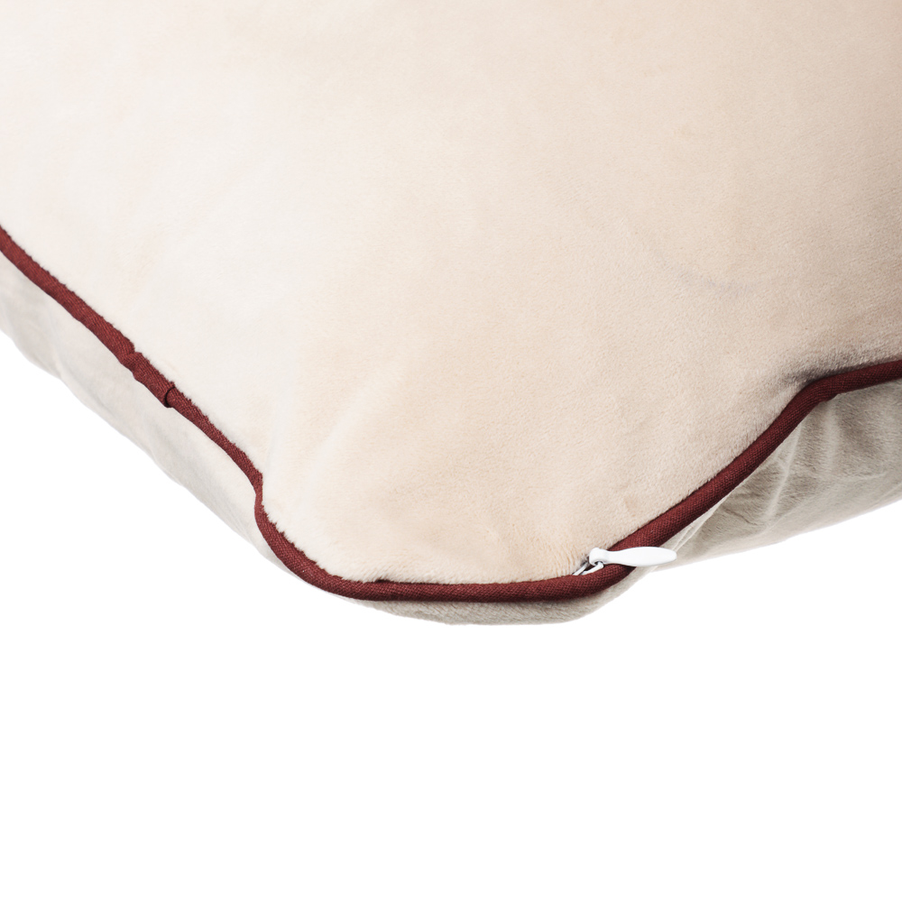 PROVANCE Чехол для подушки велюр 40х40см, 100% полиэстер, бежевый, арт.№ 497-086