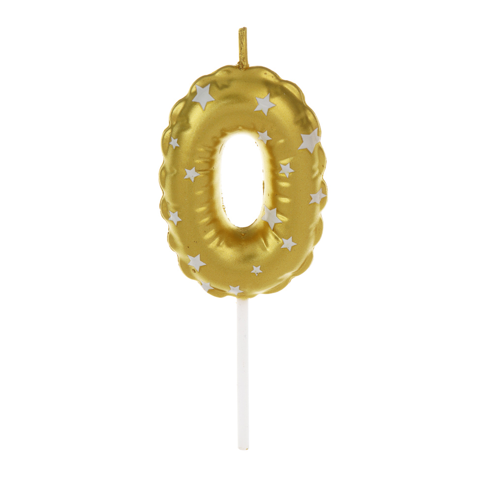 Свеча для торта тм Fntastic 5,2 см, в форме цифр (0), парафин, арт.№ 506-277