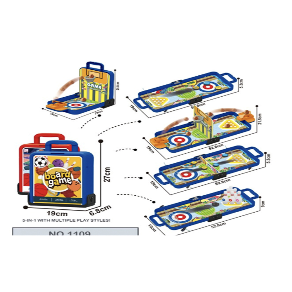 Настольная игра 3в1 в чемоданчике, 19х27х7см, пластик, ИГРОЛЕНД, арт.№ 897-120