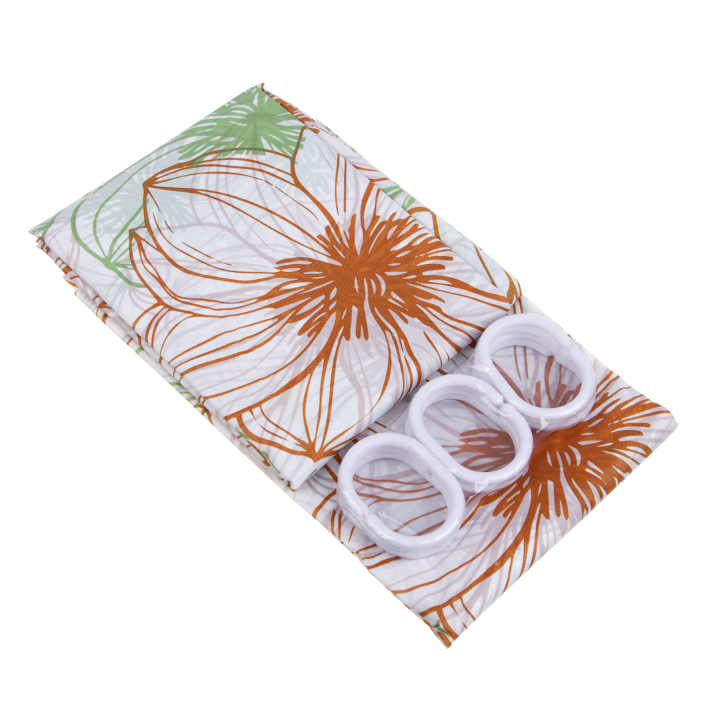 VETTA Шторка для ванной, ПЕВА, 30 г/м2, 180x180 см, Цветы, 603, арт.№ 461-603