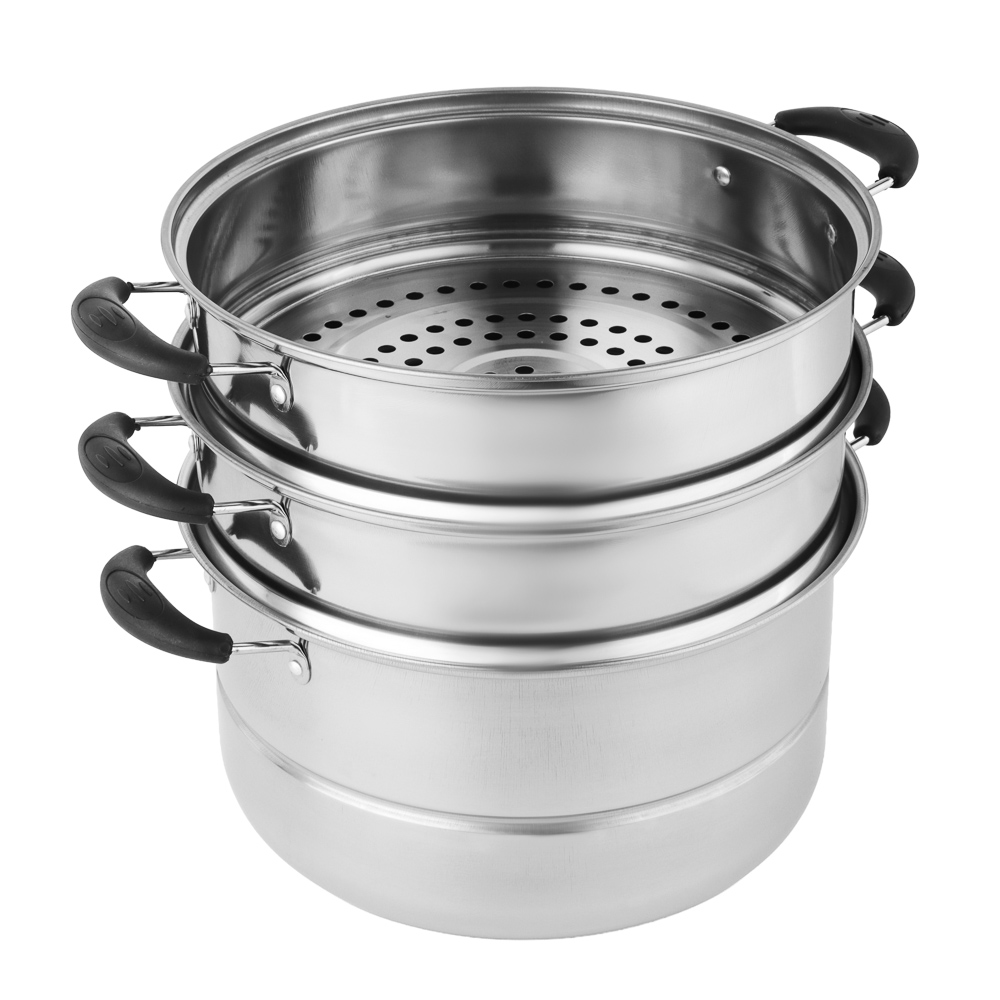 Мантоварка, 28см, нержавеющая сталь, 3 яруса, арт.№ 822-107