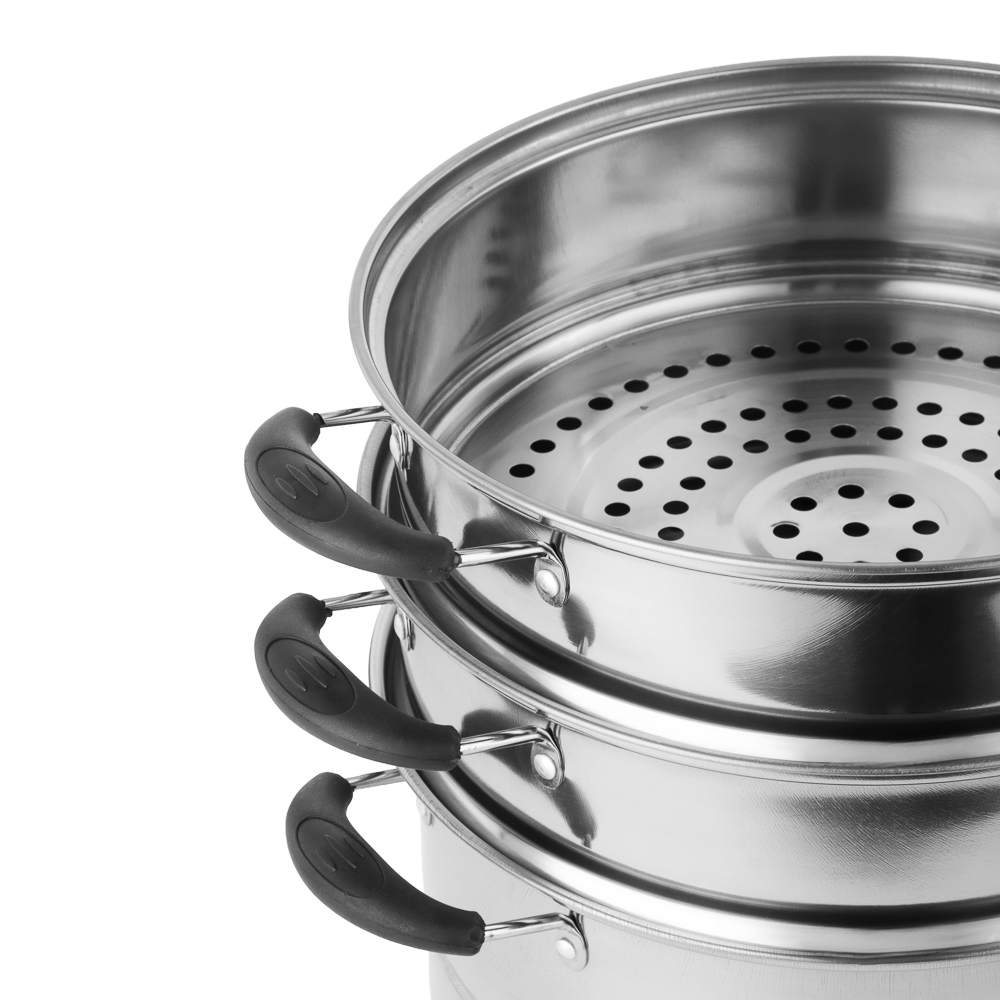 Мантоварка, 28см, нержавеющая сталь, 3 яруса, арт.№ 822-107