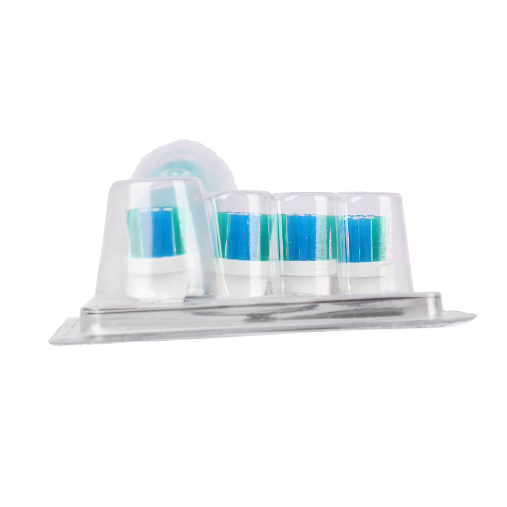 LEBEN Зубная щётка электрическая, круглая, 4 насадки в комплекте, 2xАА, 6000 об/мин, арт.№ 263-014