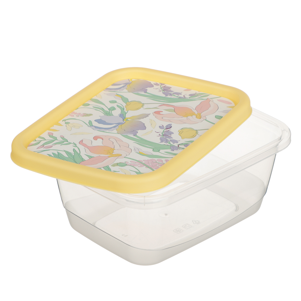 Ботаника Контейнер для продуктов прямоугольный 0,5л, пластик, 3 цвета, арт.№ 861-567