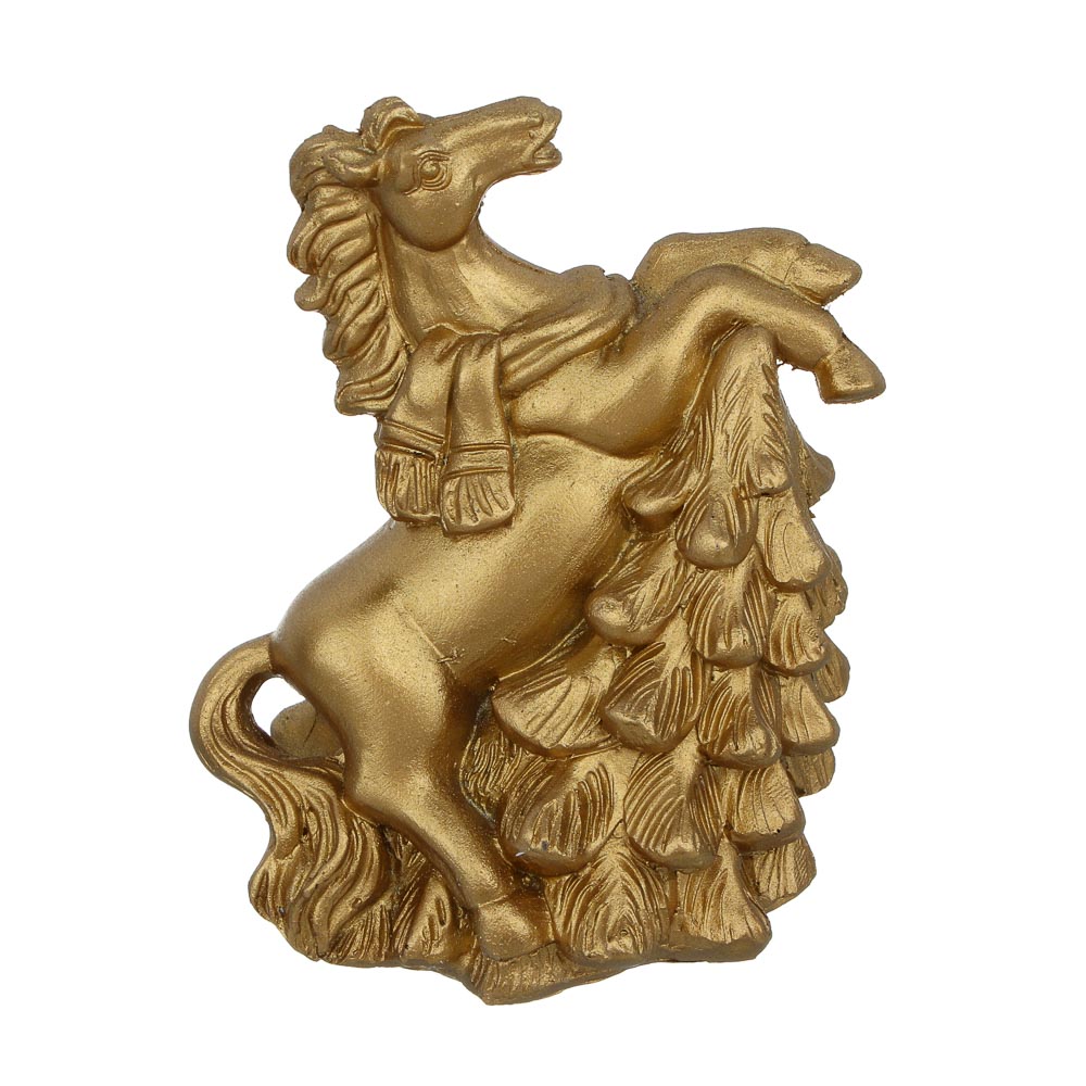 Копилка лошадь 8x5,5х10 см СНОУ БУМ, золото, полистоун, 2 вида, арт.№ 398-864