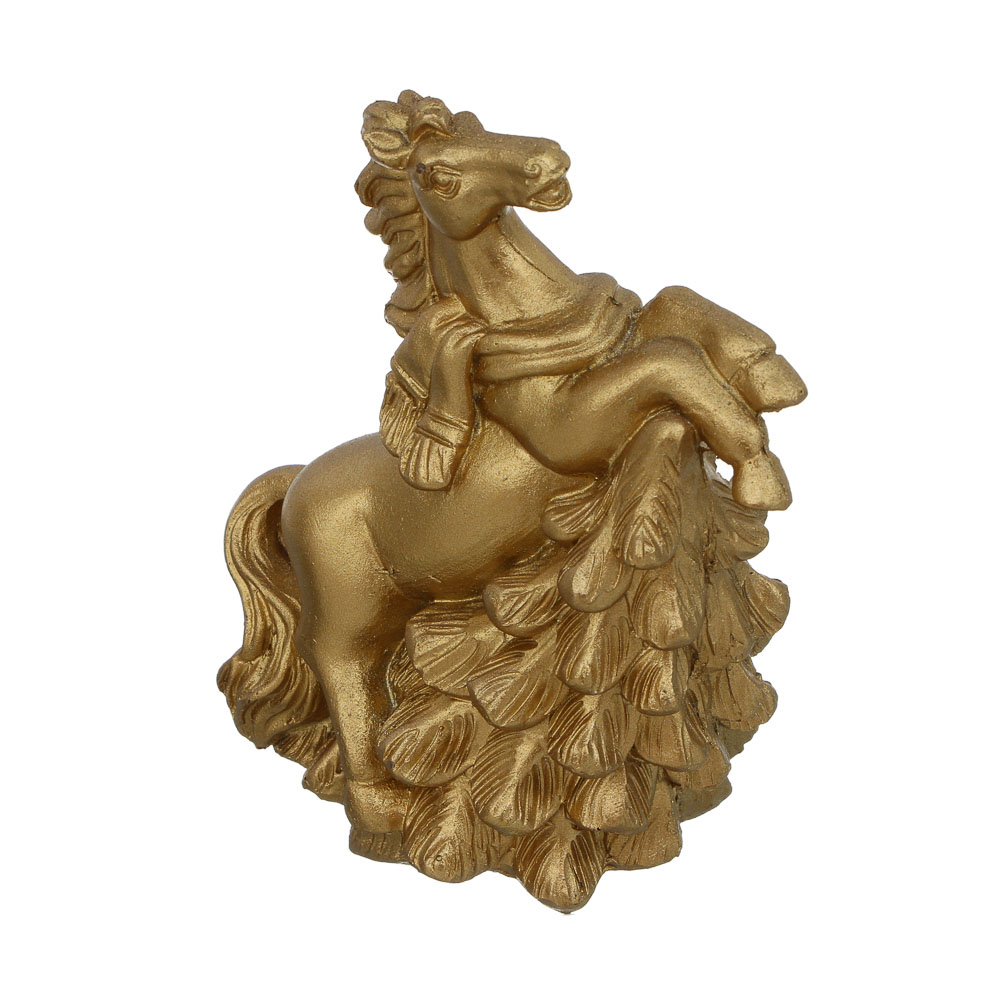 Копилка лошадь 8x5,5х10 см СНОУ БУМ, золото, полистоун, 2 вида, арт.№ 398-864