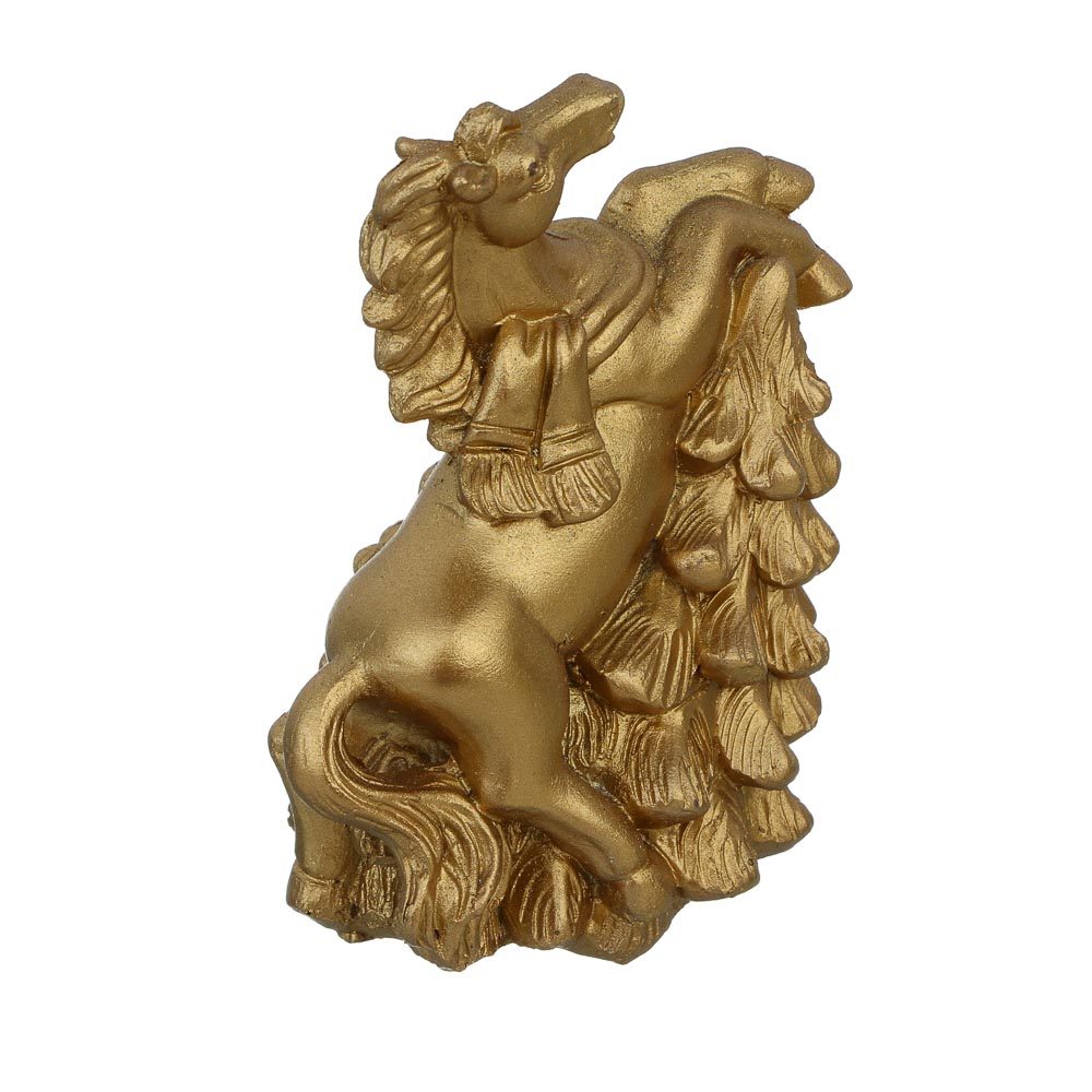 Копилка лошадь 8x5,5х10 см СНОУ БУМ, золото, полистоун, 2 вида, арт.№ 398-864