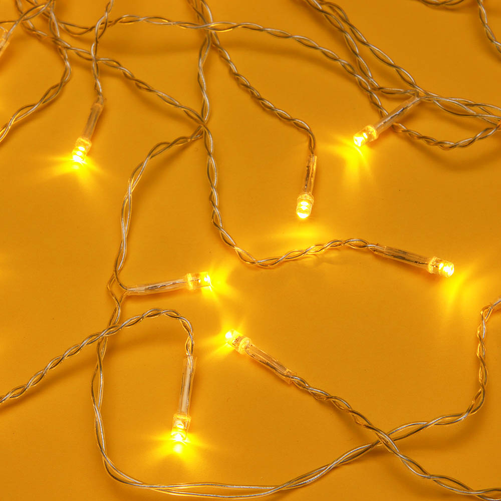 Гирлянда занавес 3х2,5 м СНОУ БУМ, 192 LED лампы, постоянное свечение шампань, провод ПВХ прозрачный, 220В, арт.№ 382-101