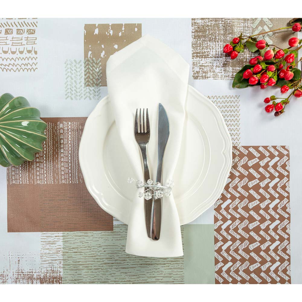 PROVANCE Скатерть ПВХ 140х140см "Оттенки" на текстильной основе, 6 дизайнов, арт.№ 479-286