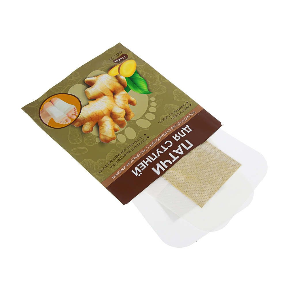 Патчи для ступней очищающие с экстрактом имбиря, 1 пара, 10х13см, арт.№ 022-344