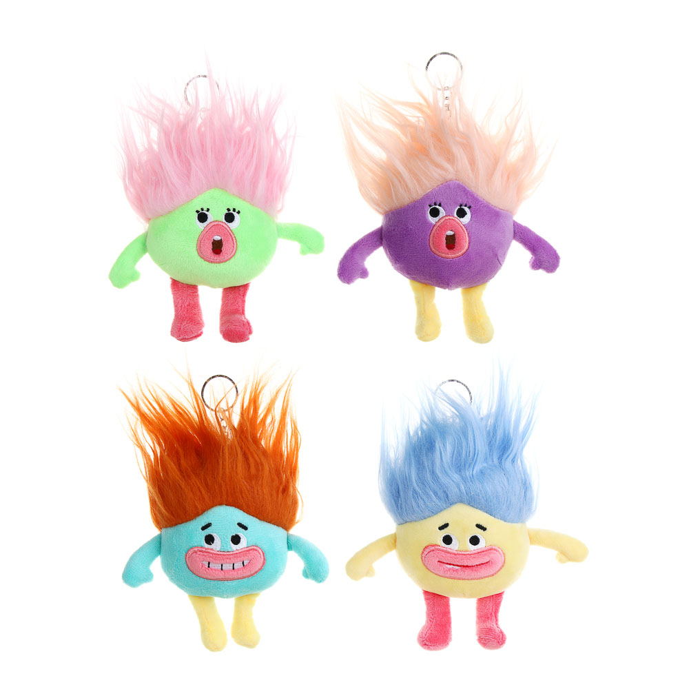 ИГРОЛЕНД Брелок мягкий "Губастик" с подвесом, 12 см, полиэстер, 4 вида, арт.№ 264-466