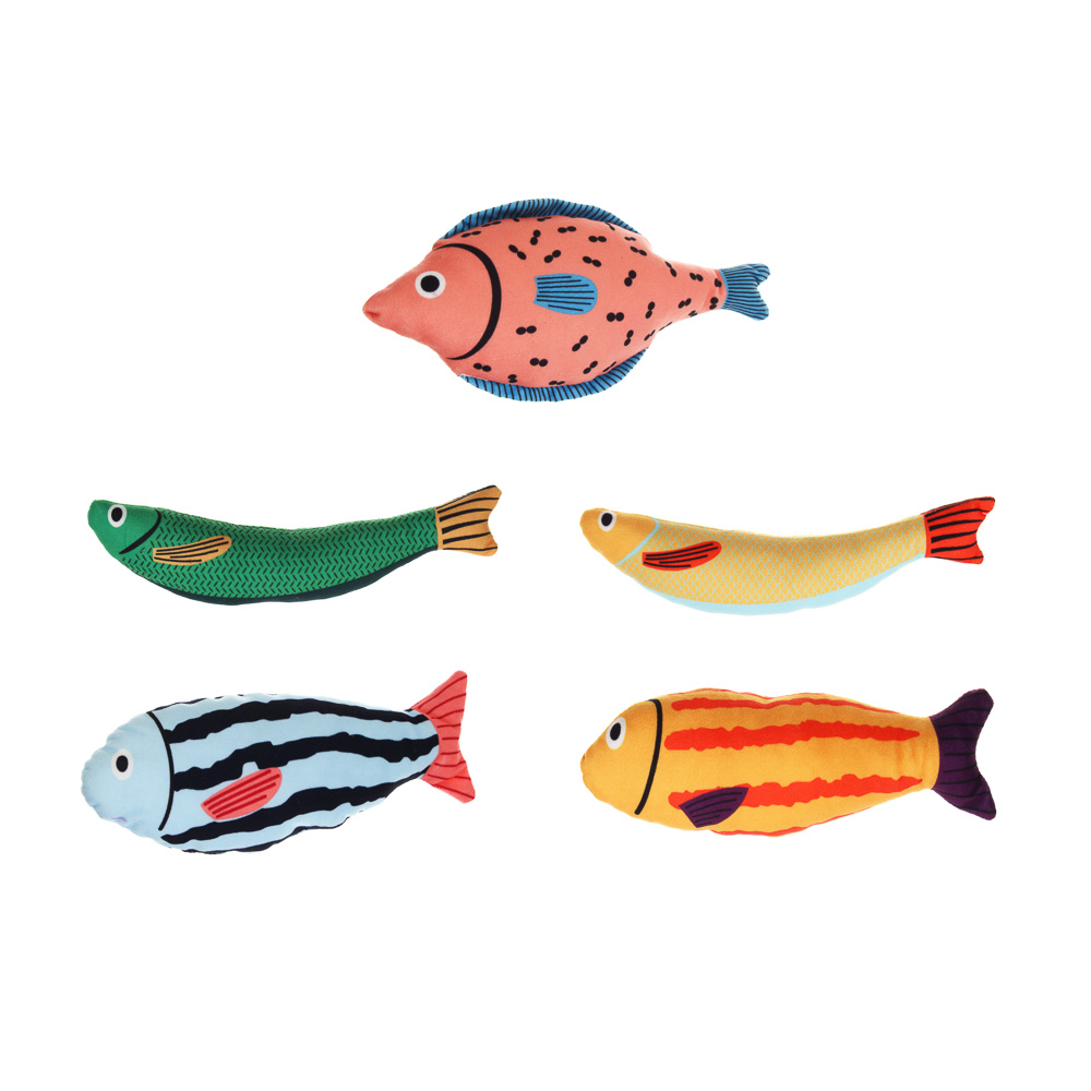 Игрушка для кошек тм VETTA, рыба разноцветная, 21-23см, арт.№ 273-552